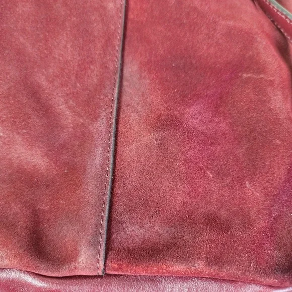 Elizabeth And James Leather Drawstring Backpack Sling Bag Purse Rad Suede